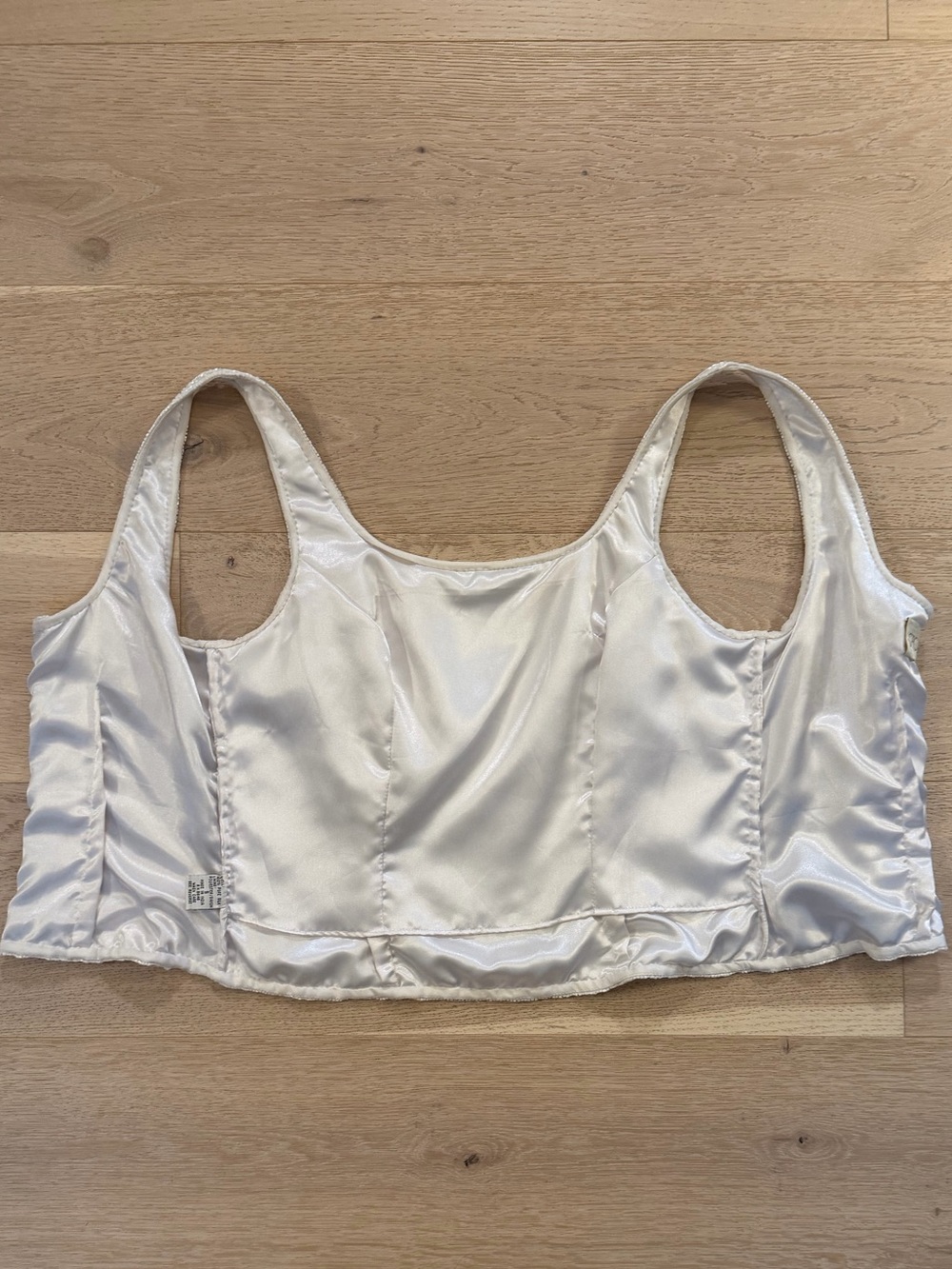 Rare Vintage Cache 100% Silk White Beaded Camisole Tank Top Lined Bridal Party S - Picture 7 of 9